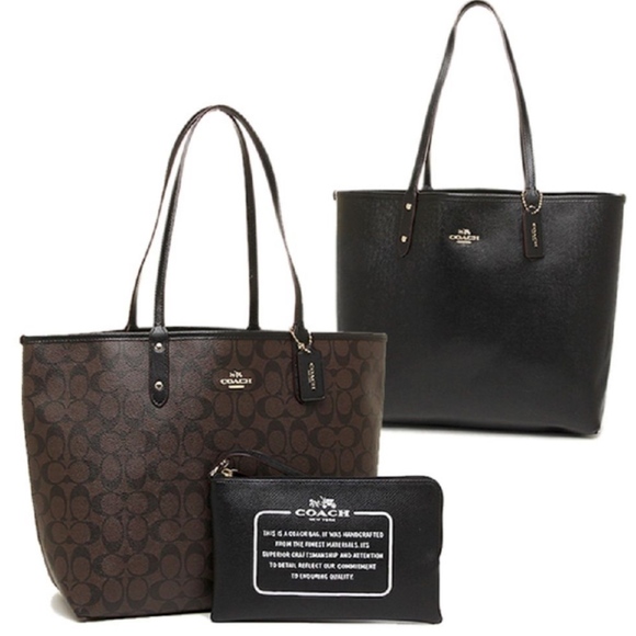 Coach Handbags - NWT COACH REVERSIBLE CITY TOTE IN SIGNATURE CANVAS